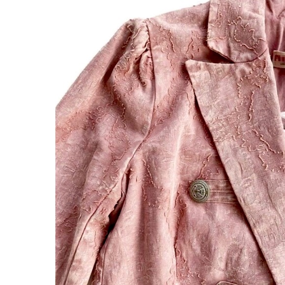 Free People James Vintage Blazer in Washed Pink. Size Small. - Picture 7 of 9